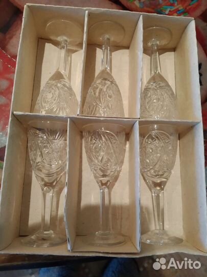 Хрустальные рюмки на ножке СССР