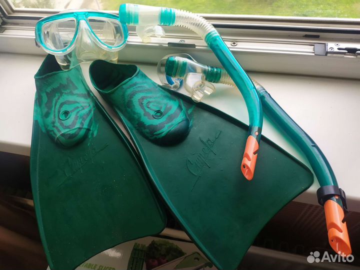 Маска,ласты очки для дайвинга