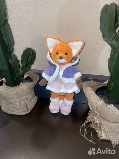 Вязаная лисичка