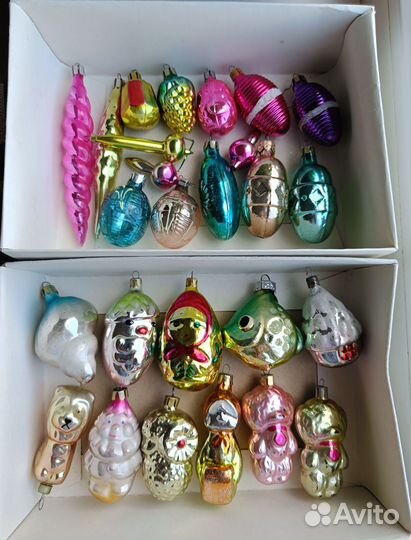 Елочные игрушки ГДР СССР пакетом