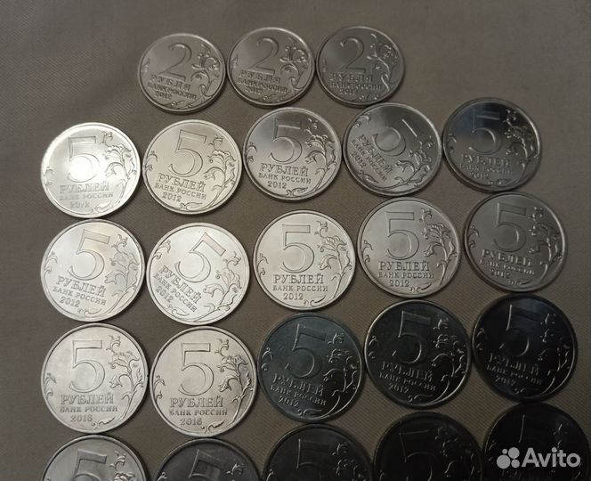 Юбилейные монеты война 1812 г, 32 шт