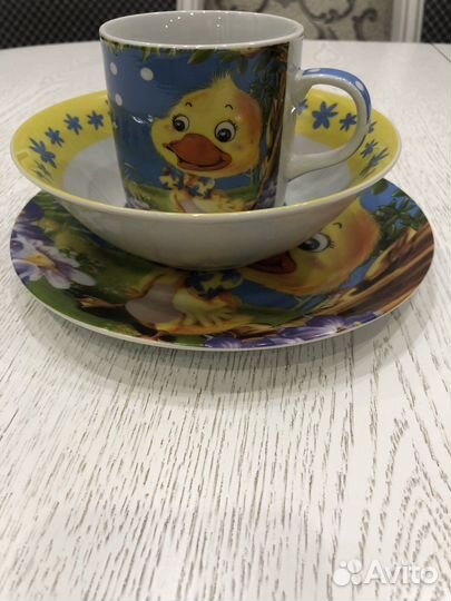 Детский набор посуды Новый в коробке