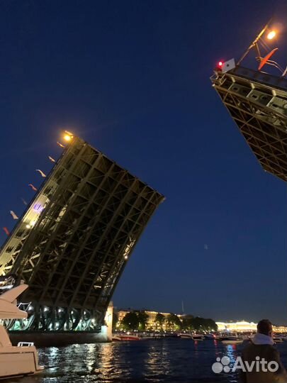 Прогулка на катере на развод мостов