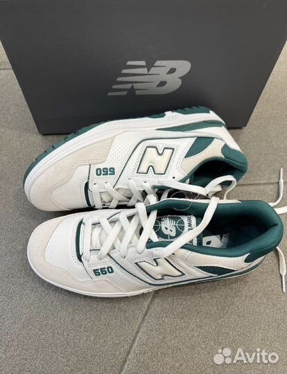 New Balance 550 White Vintage Teal оригинал