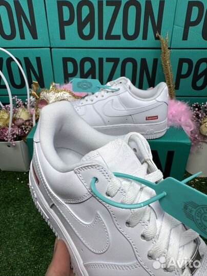 Nike air force 1 supreme белые оригинал