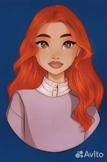 Цифровой портрет Иллюстрация