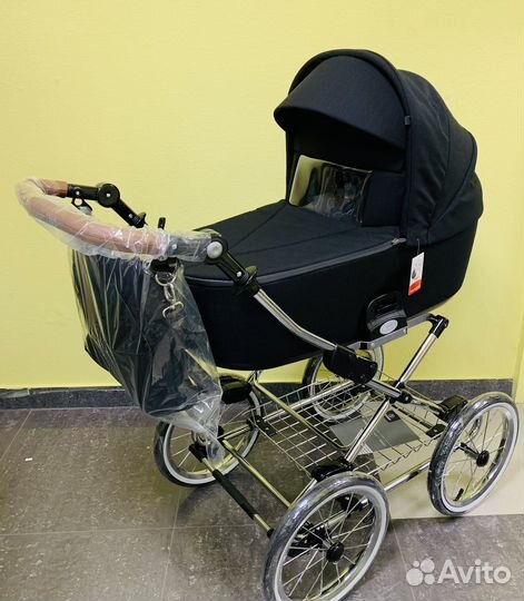 Коляска-люлька Roan Bass Next Classic хром 14 д