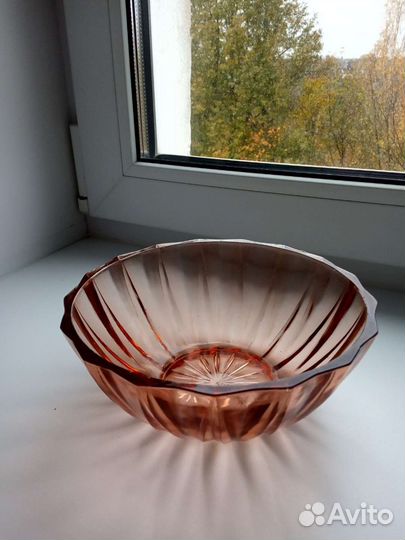 Салатник цветное стекло СССР