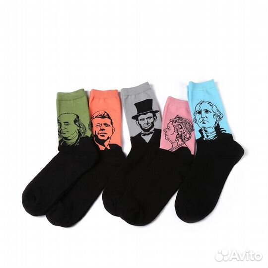 Носки unisex цветные с рисунком