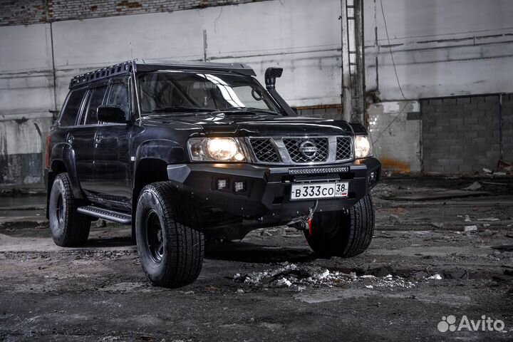 Бампер силовой передний Nissan Patrol 61 2004+дуга