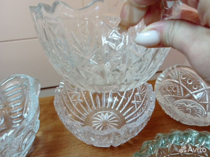 Вазочки хрусталь, стекло