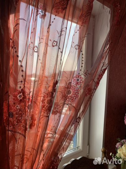 Тюль с карнизами