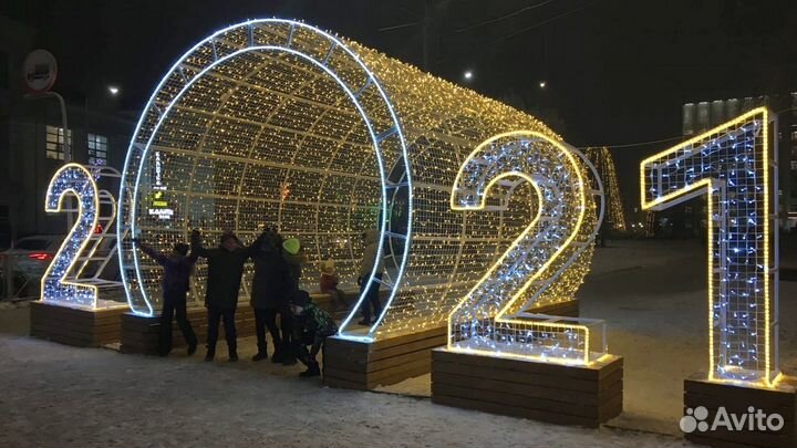 Уличные световые фигуры для оформления города