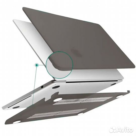 Чехол матовый для MacBook Air 15 (2023) серый