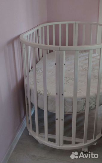 Кроватка трансформер круглая/овальная