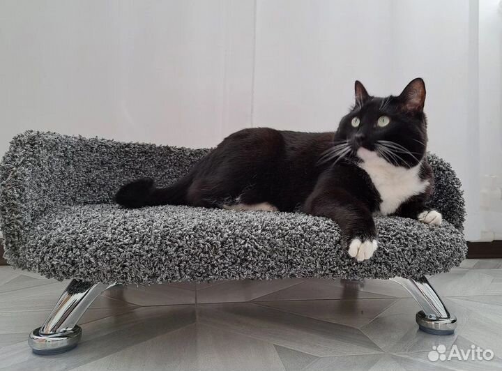 Лежанка диван для кошек и собак ковролин 60*40 см