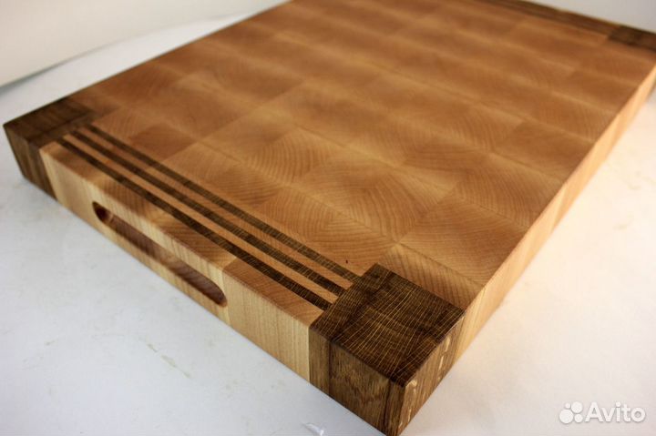 Дубовая торцевая разделочная доска