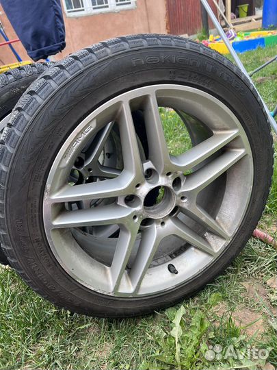 Резина на дисках mercedes c180 amg