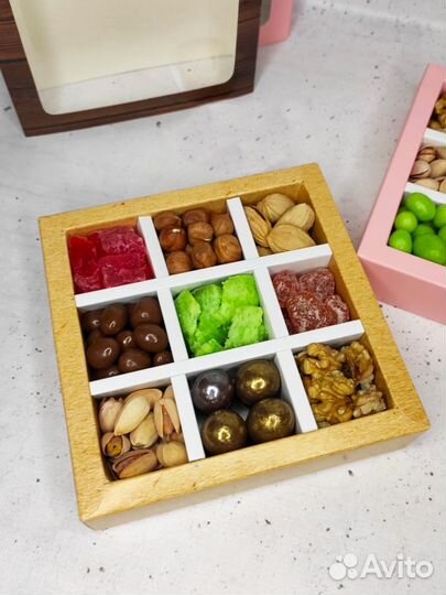 Съедобные букеты из сухофруктов - Подарочный бокс