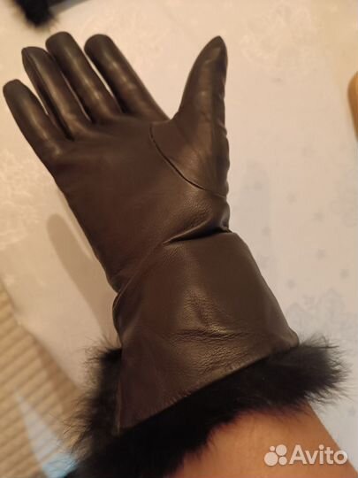 Перчатки женские кожаные 7