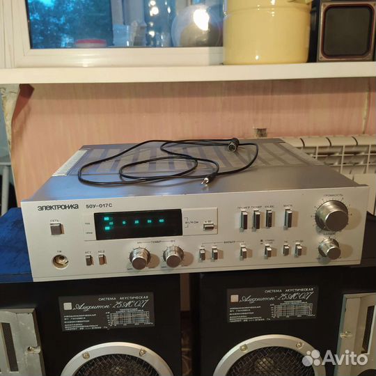 Колонки Амфитон 25ас 027 и усилитель Электроника