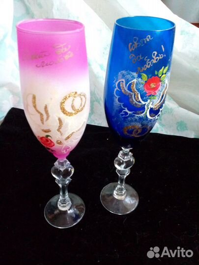 Фужеры, рюмки, стопки винтажные и свадебные