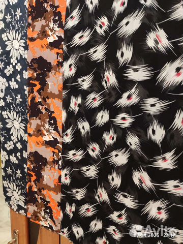 Отрезы крепдешина, креп- шифона