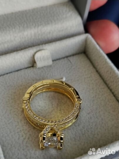 Кольцо Bvlgari трансформер серебро 925 пробы