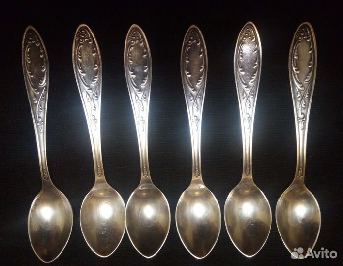Ложки кофейные и десертные посеребреные СССР