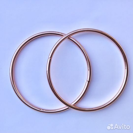 Ручки металлические 11 см. кольца несварные