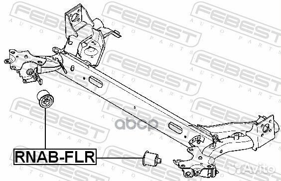 Сайлентблок задней балки rnab-FLR Febest