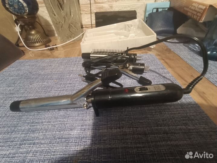 Щипцы для завивки волос со сменными насадками