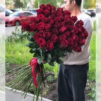 Букет цветов розы 100см, 1,5метровые розы,доставка