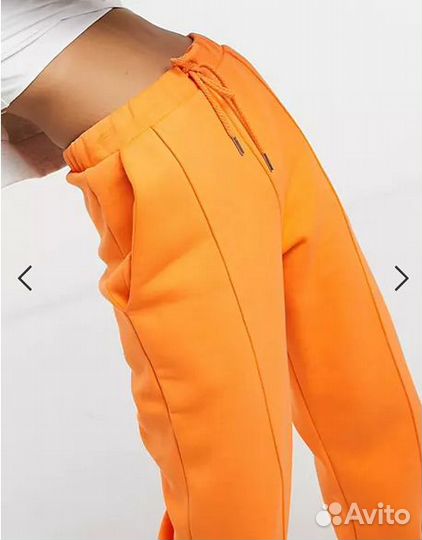 Джоггеры ASOS design Petite oversized оранжевые