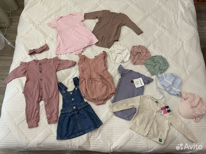 Вещи пакетом zara hm на девочку 74 80