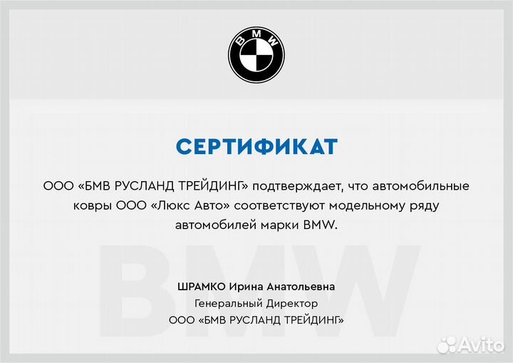 3D Коврики BMW 5 F10 F07 GT F18 Long G30 Экокожа