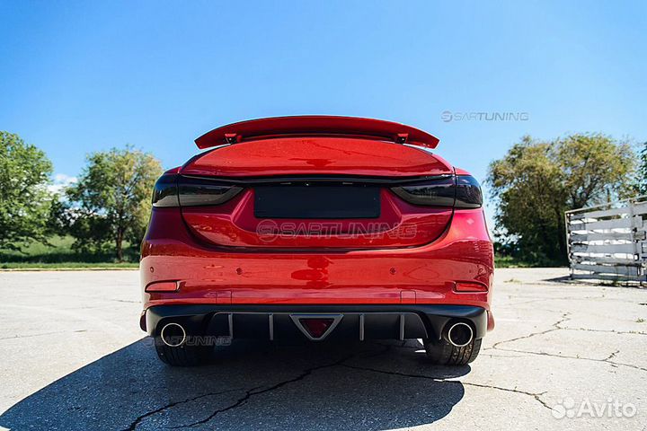 Диффузор заднего бампера Мазда6 Mazda 6 накладка