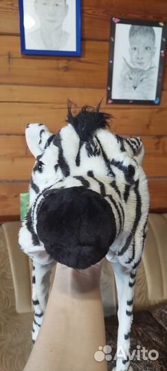 Шапка детская зебра. Размер от 5 до 10 лет