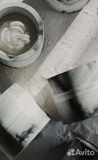 Корпоротивные подарки к 8 марта, свечи в гипсе