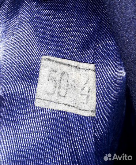 Пальто (шинель) синего цвета, р 50/4