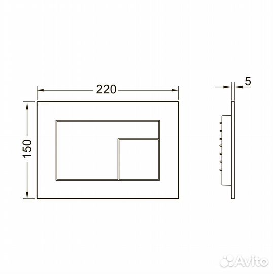 Клавиша смыва tece Velvet белый матовый 9240735