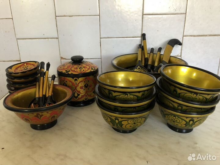 Деревянная посуда хохлома