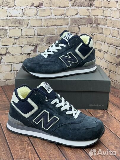 Кроссовки new balance 574 высокие зимние с мехом