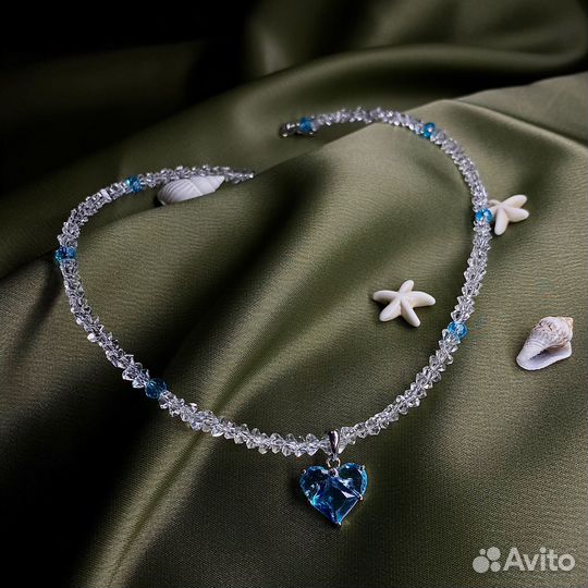 Чекер ожерелье с фианитом