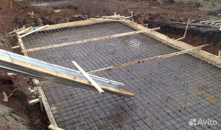 Фундамент бетонные работы отмостки заезды