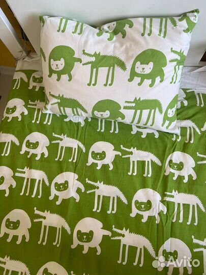 Детский постельный комплект икеа