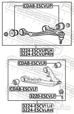 Рычаг передний верхний правый 3224escvuprh Febest