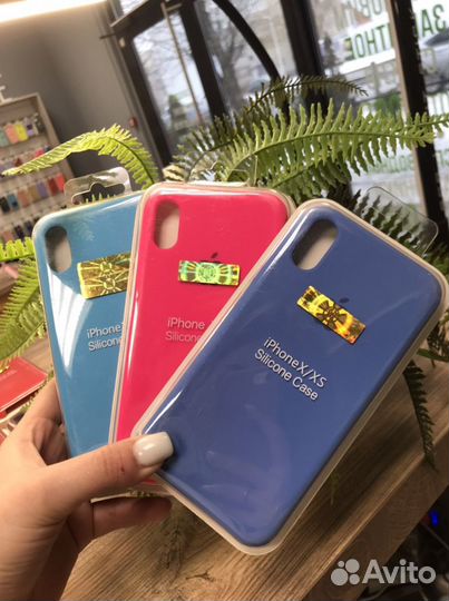 Чехол Silicone case на iPhone X/XS