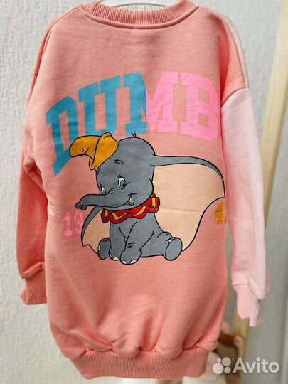 Туника платье 110 свишот zara Дамбо слоненок
