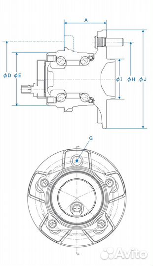 Ступица колеса зад лев